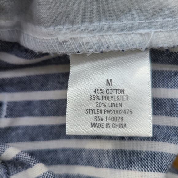 Francesca's Jun & Ivy Stripe Tie Scalloped Shorts - Picture 4 of 4